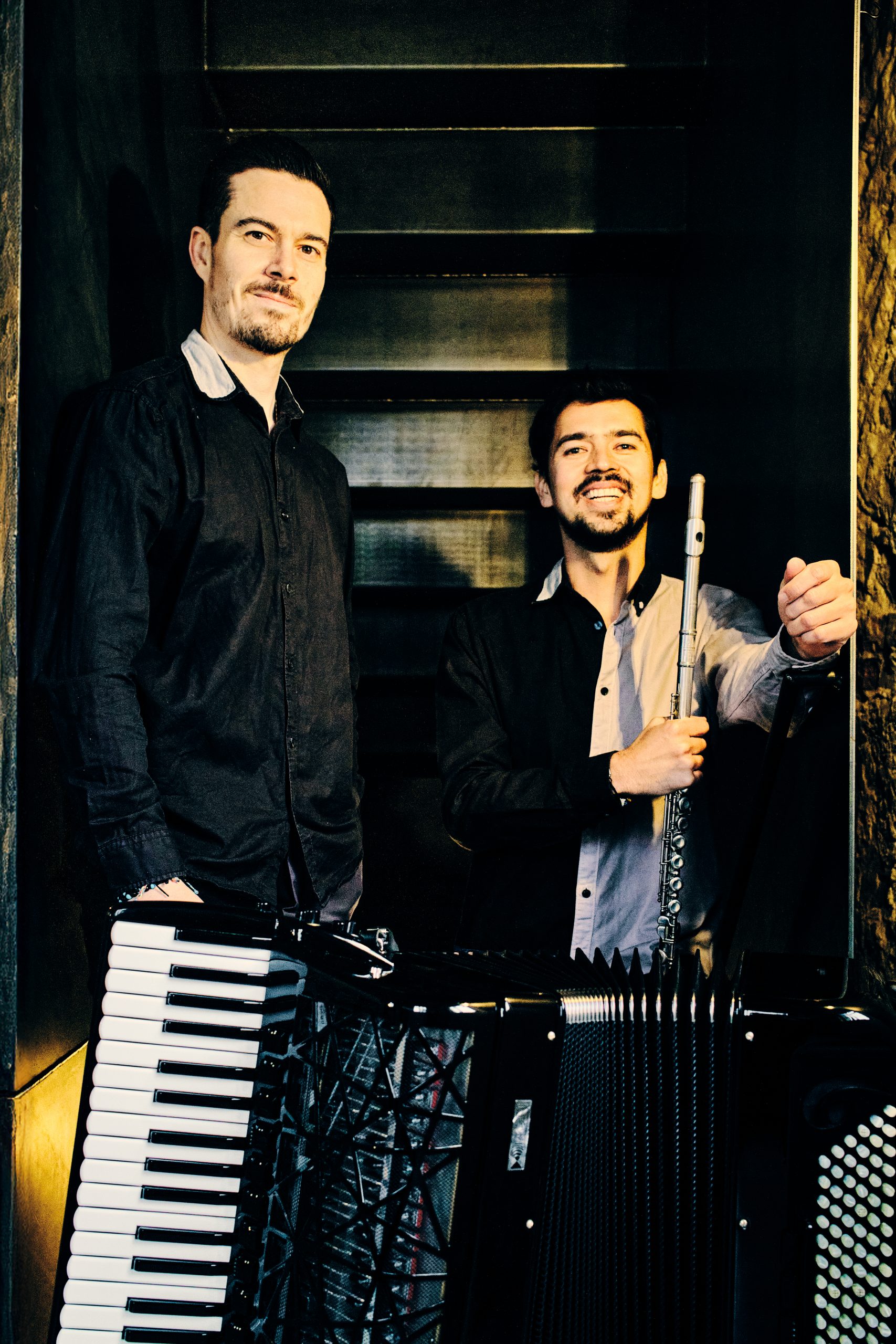 Raphael Brunner Akkordeon Portrait , Das Kollektiv Duo